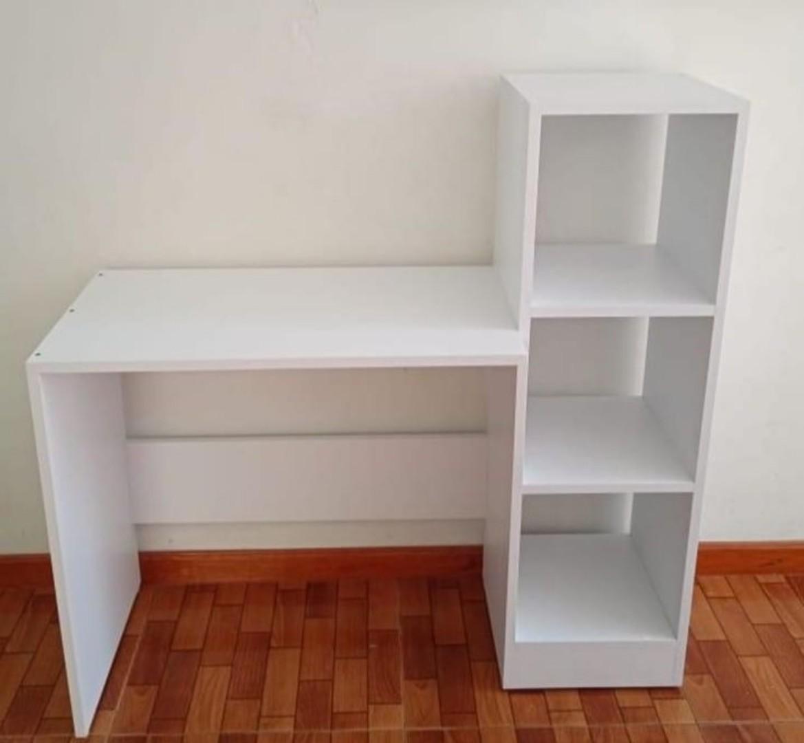 Modern All-in-One office desk Computer Desk with Side Storage Shelves Multipurpose Study Table for Students & Professionals