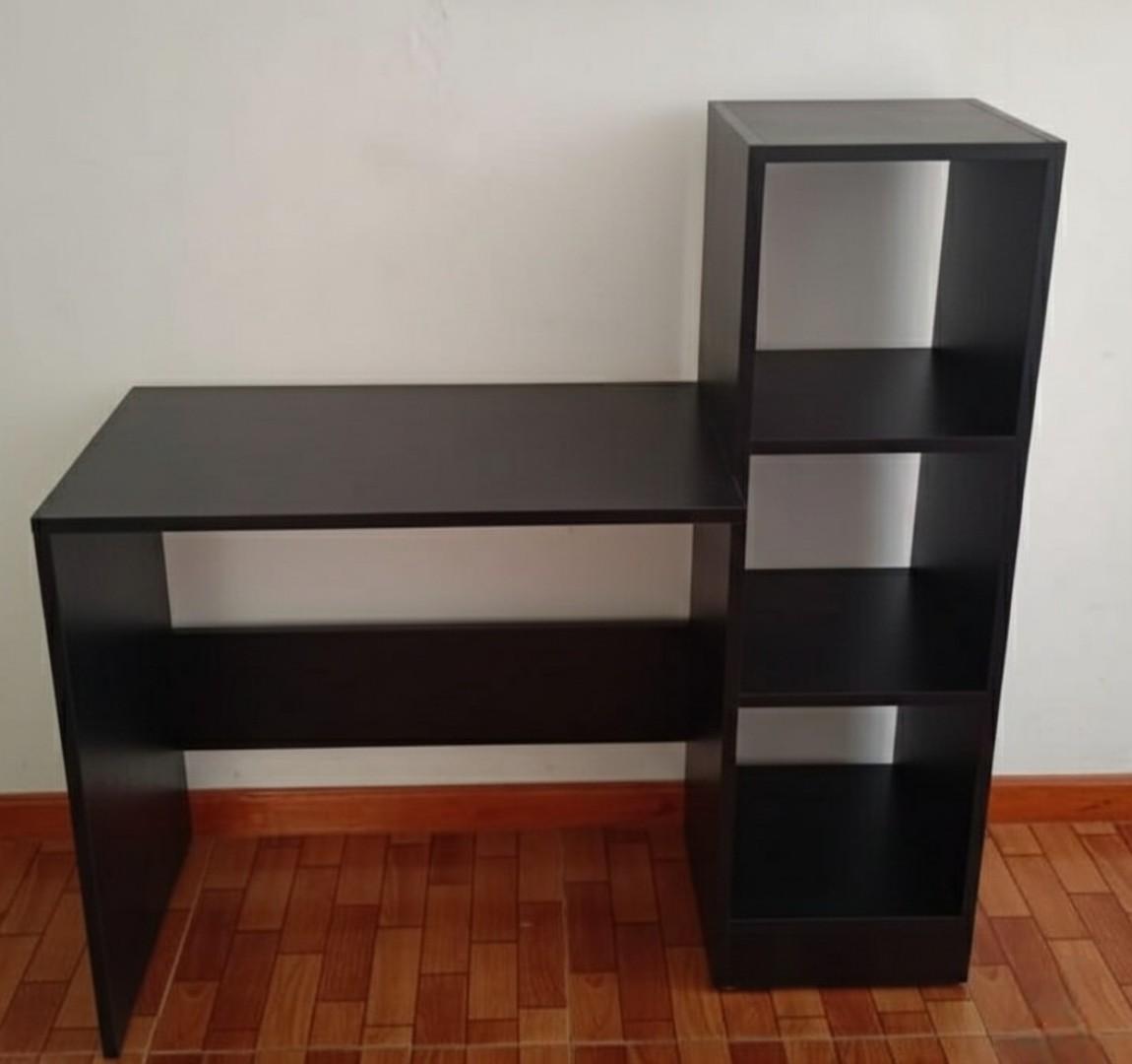 Modern All-in-One office desk Computer Desk with Side Storage Shelves Multipurpose Study Table for Students & Professionals