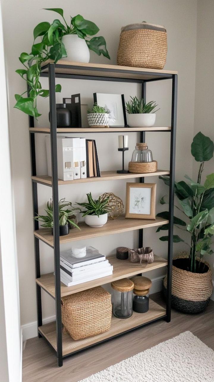 Metal frame Bookcase store shelves display racks Book Shelf Living Room book shelf bookcase industrial style