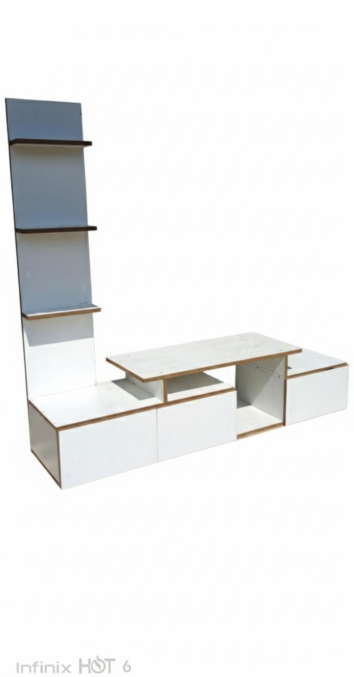 Modern White & Wood TV Stand | Entertainment Unit with Shelves & Storage | Living Room Media Console | Minimalist Home Decor | Kilimall Best Seller