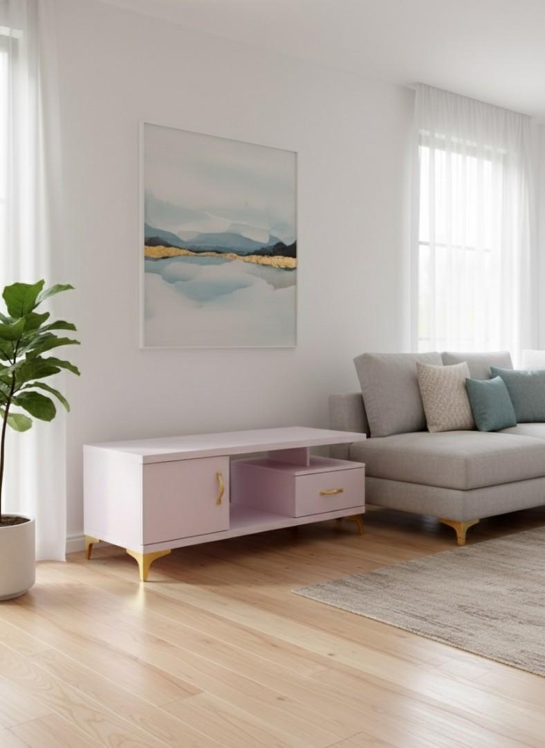 combo set Modern White TV Stand & Media Console with Storage | Elegant Living Room Entertainment Unit  Exclusive TV Cabinet - Stylish & Functional