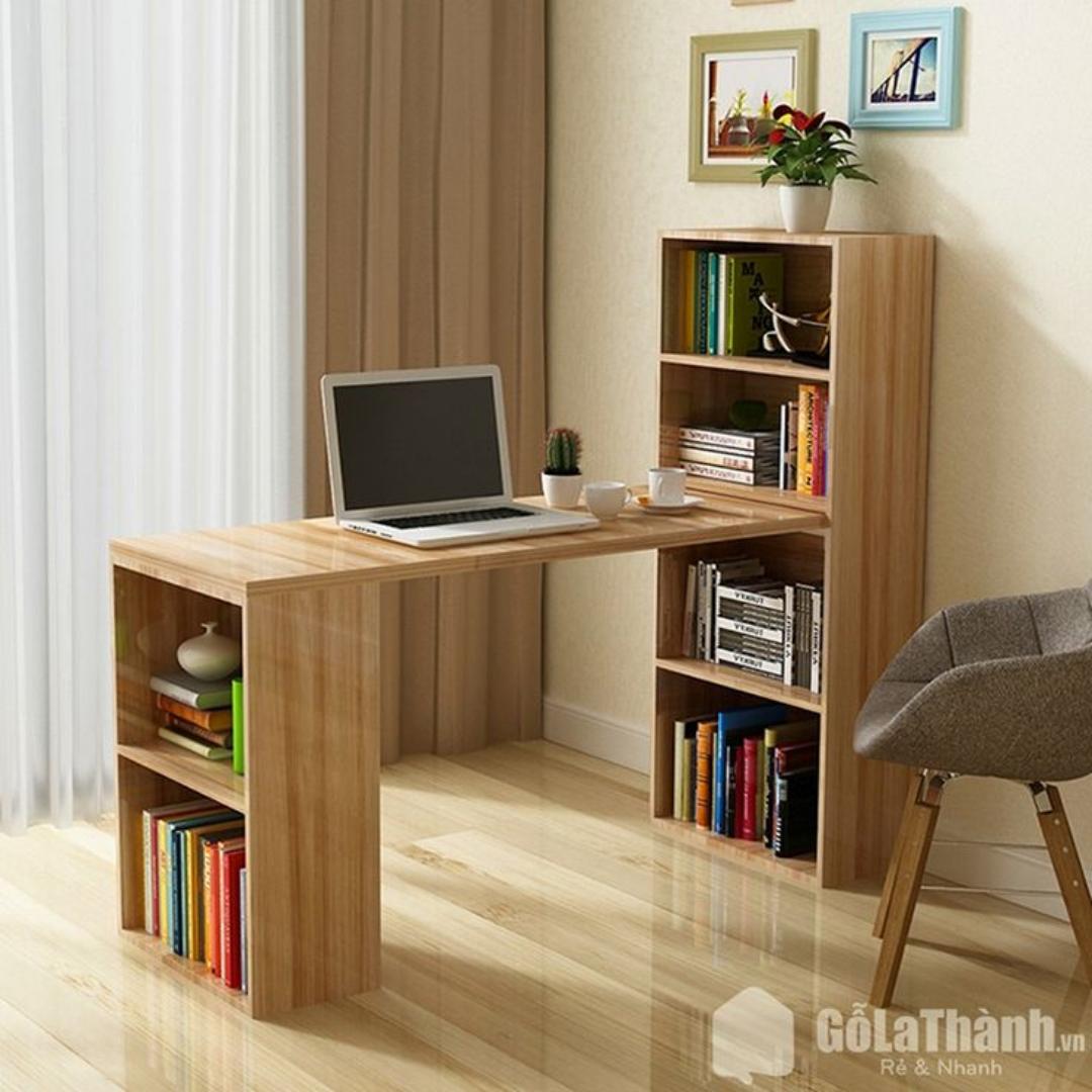 Premium L-Shape Office Study Desk with Storage Shelf | Modern Rotating Corner Computer Workstation Table | Multi-functional Bookcase Laptop Home Furniture Black