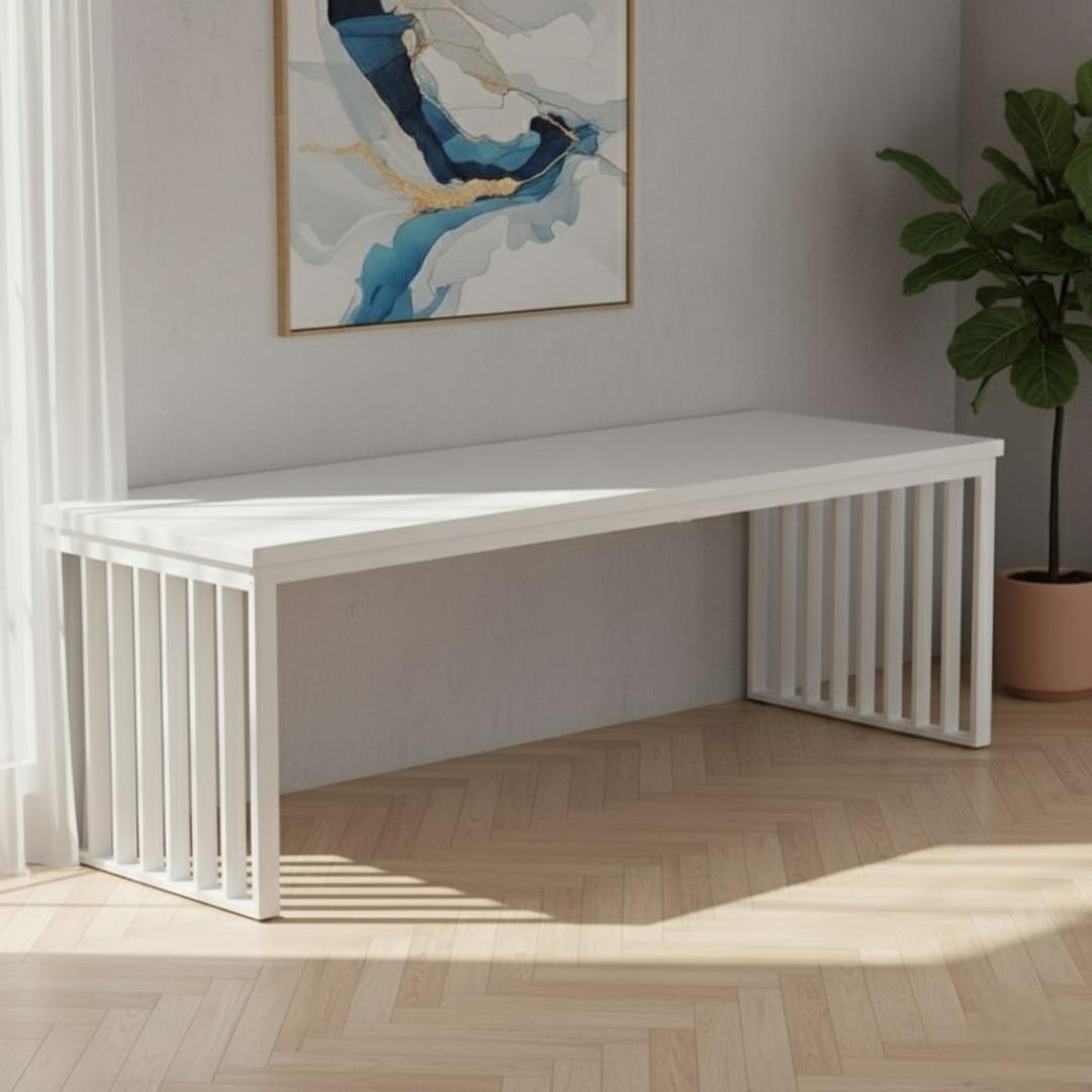 Modern Industrial Wood & Metal Desk/Table - Home Office, Dining, Study. Stylish, Durable & Versatile Furniture for Living Room, Kitchen, Bedroom. Kilimall Best Seller