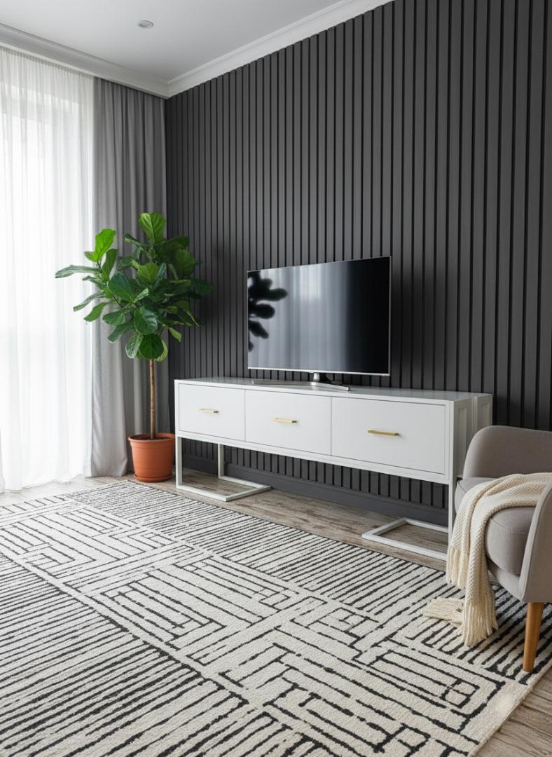 Modern Luxe 3-Drawer TV Stand/Cabinet - White/Wood Console with Gold/White Metal Frame | Mid-Century Media Storage for 50-70 inch Screens