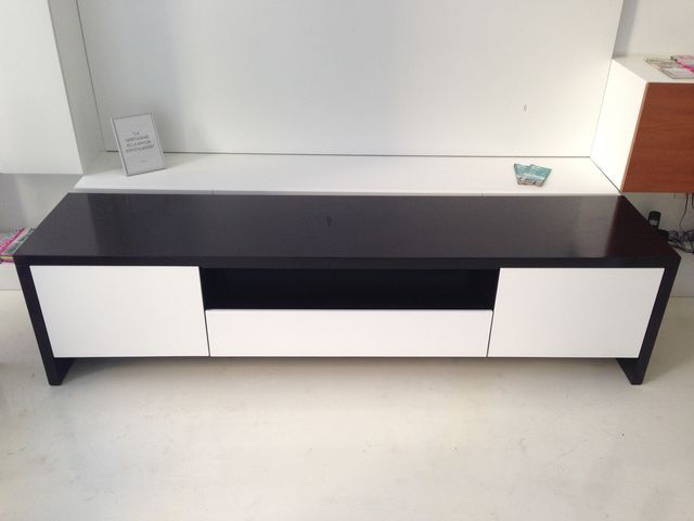 Modern 2.0m TV Stand Cabinet & Entertainment Center - Luxury Royal Teak & White Finish - Spacious Storage Drawers & Open Shelving - Heavy Duty Engineered Wood for Living Room Office - Fits TVs up to 7