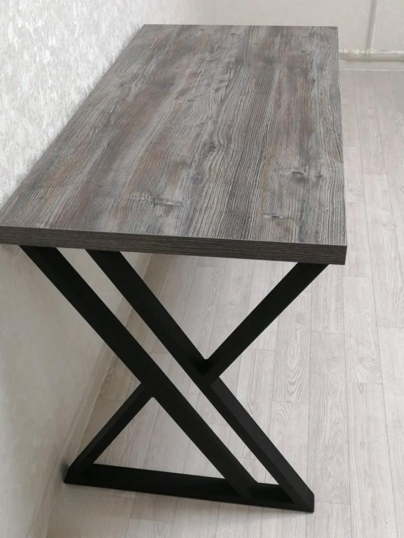 ​Modern Industrial Office Desk - Stylish Z-Shaped Metal Legs Study Table - Heavy Duty Home Office Workstation, Durable Wooden Top Computer Desk, Elegant Minimalist Gaming Table & Furniture Decor