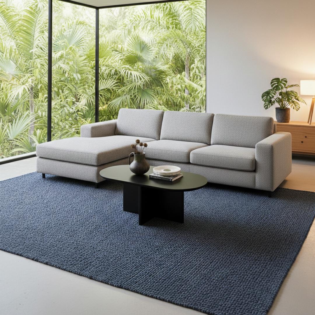 ​Modern Oval Coffee Table with Cross-Base - Elegant Center Table for Living Room & Office - Available in Royal Teak, Matte Black, & Minimalist White - Durable, Stylish & Versatile Home Furniture