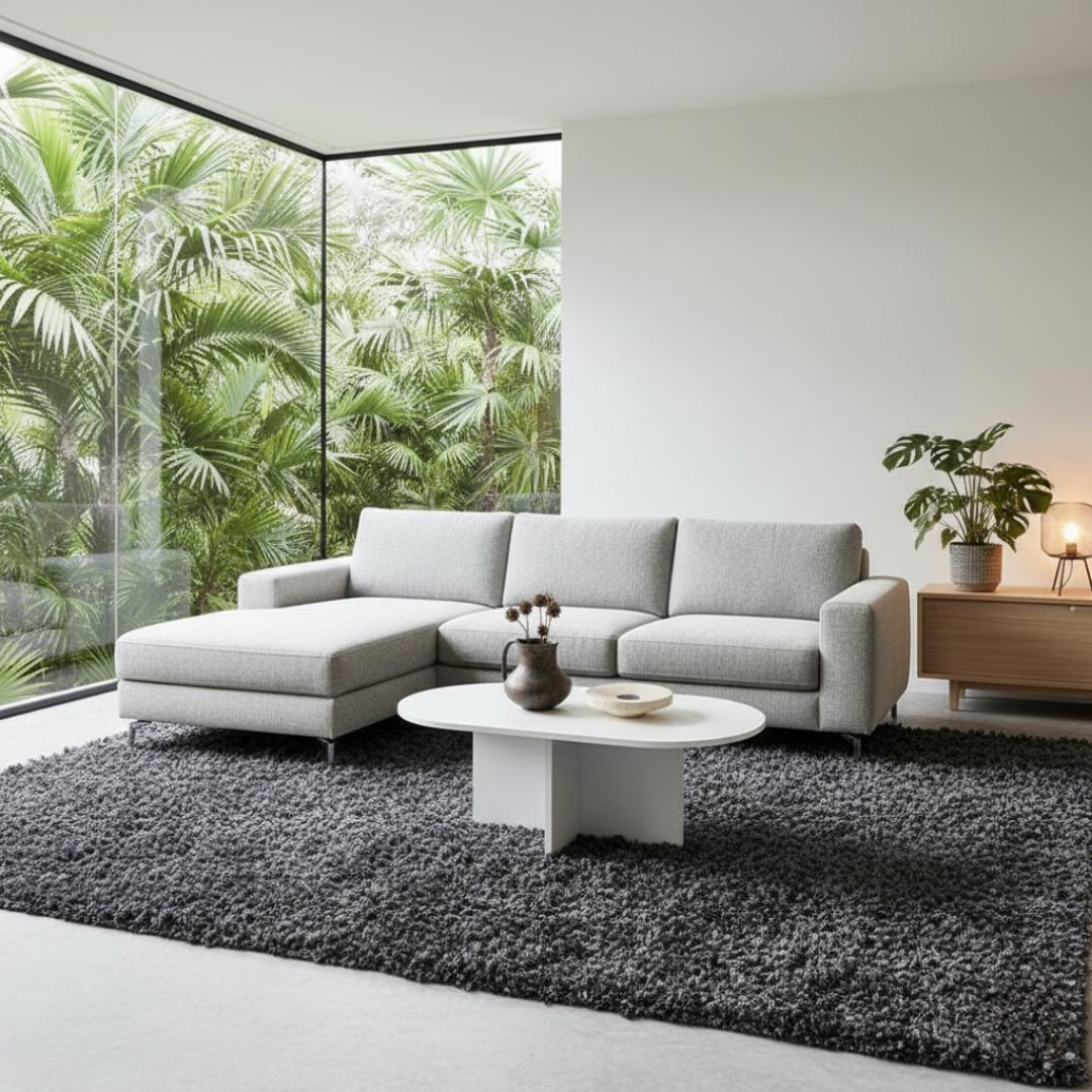 ​Modern Oval Coffee Table with Cross-Base - Elegant Center Table for Living Room & Office - Available in Royal Teak, Matte Black, & Minimalist White - Durable, Stylish & Versatile Home Furniture