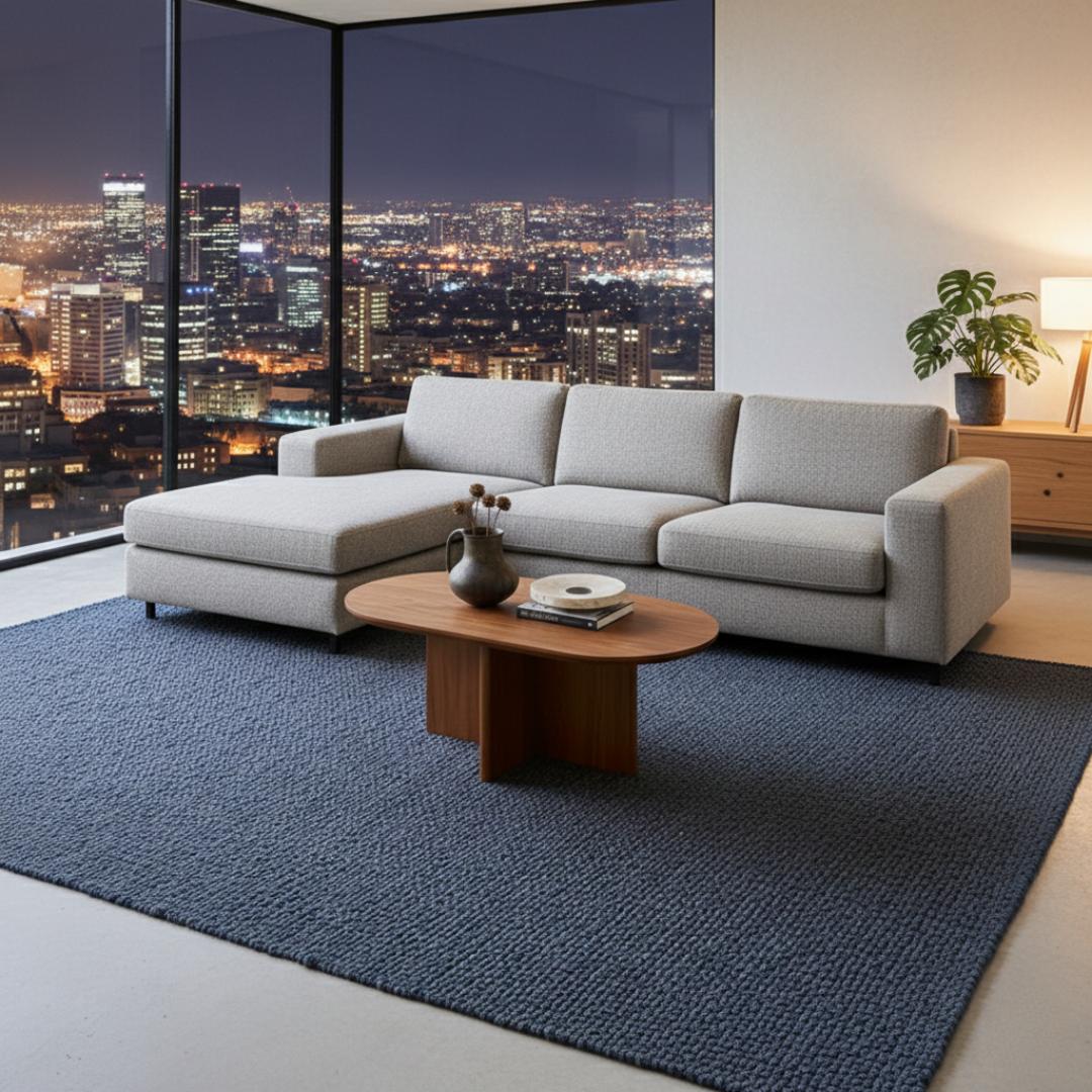 ​Modern Oval Coffee Table with Cross-Base - Elegant Center Table for Living Room & Office - Available in Royal Teak, Matte Black, & Minimalist White - Durable, Stylish & Versatile Home Furniture