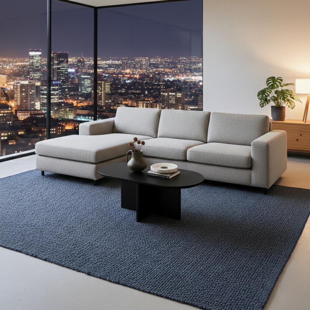 ​Modern Oval Coffee Table with Cross-Base - Elegant Center Table for Living Room & Office - Available in Royal Teak, Matte Black, & Minimalist White - Durable, Stylish & Versatile Home Furniture