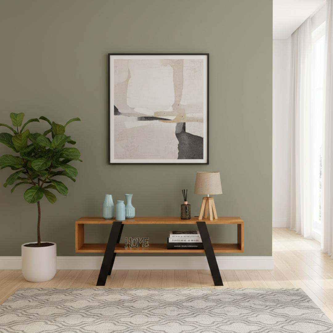 ​Modern White and Black TV Stand - Stylish Wooden Entertainment Center with Open Storage Shelves and Durable Solid Wood Legs - Elegant Living Room Media Console Table for Home Decor & Organization