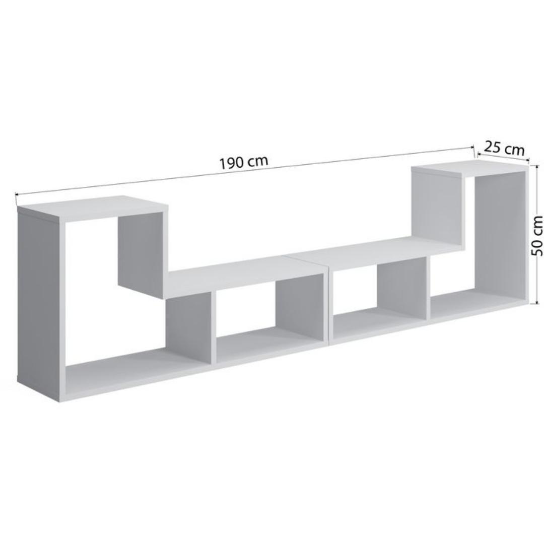 ​Modern Modular TV Stand & Wall Shelf Unit - Large 190cm Adjustable Entertainment Center - Multi-functional Display Rack & Media Console for Living Room Home Decor - Sleek Minimalist Storage Cabinet