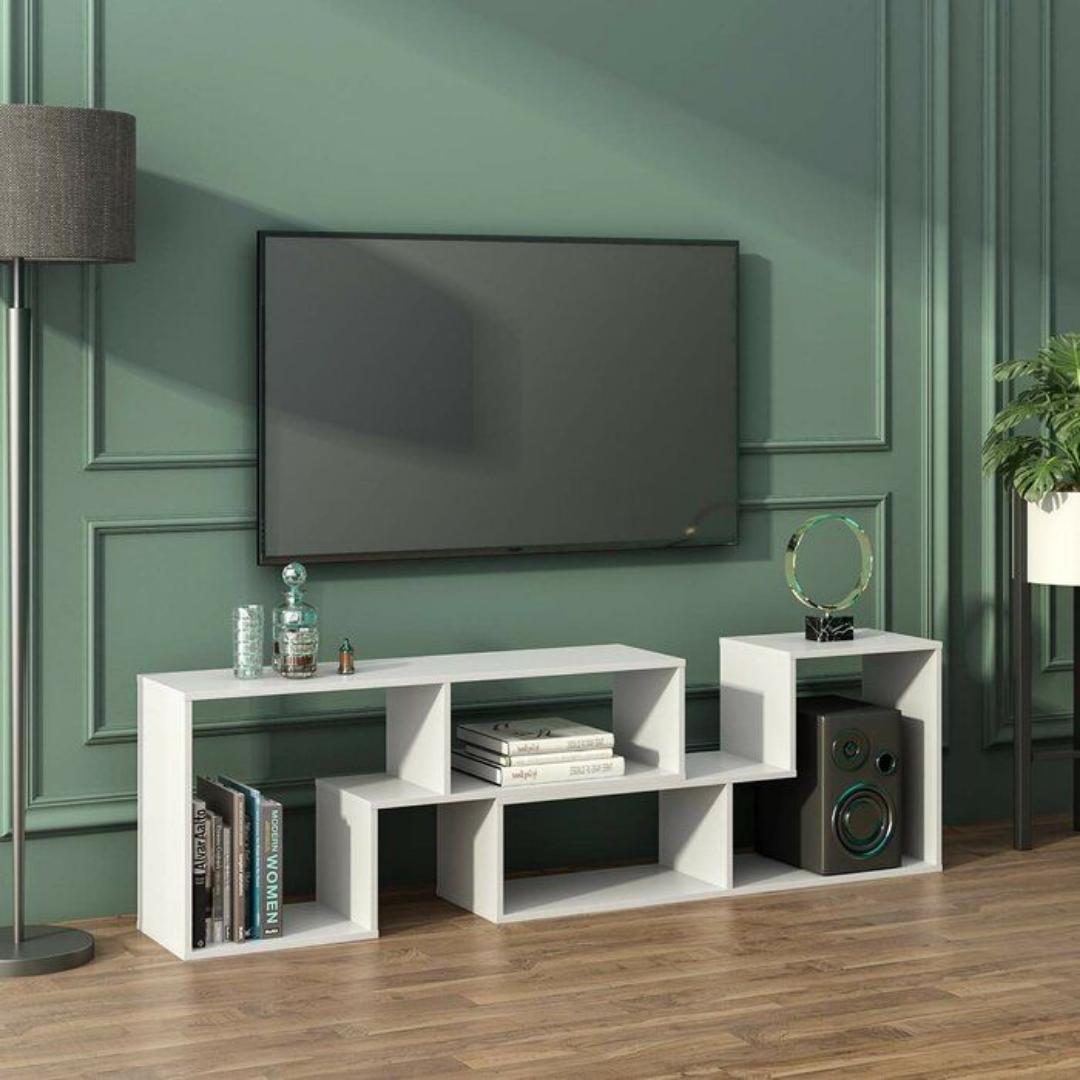 ​Modern Modular TV Stand & Wall Shelf Unit - Large 190cm Adjustable Entertainment Center - Multi-functional Display Rack & Media Console for Living Room Home Decor - Sleek Minimalist Storage Cabinet