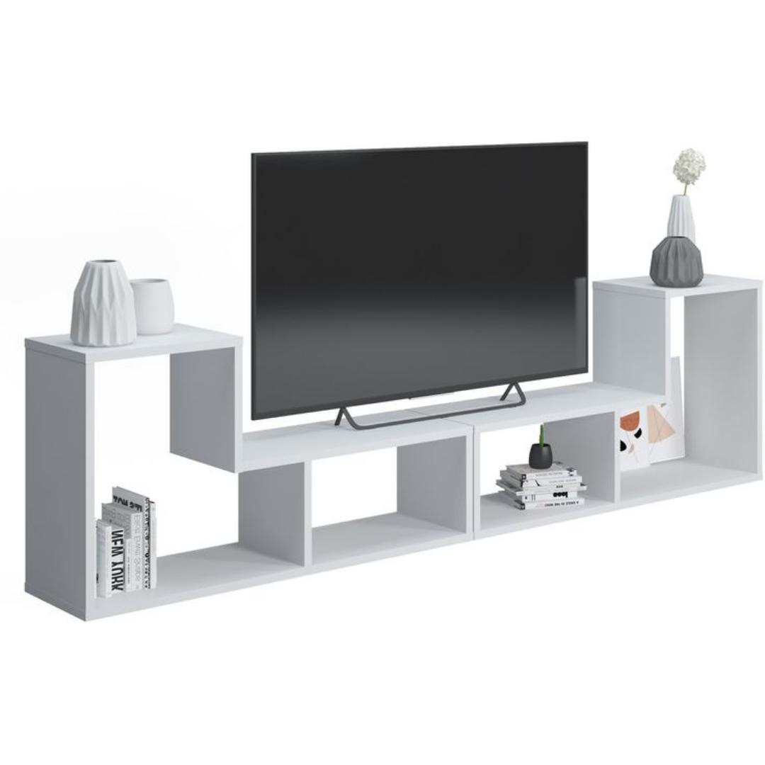 ​Modern Modular TV Stand & Wall Shelf Unit - Large 190cm Adjustable Entertainment Center - Multi-functional Display Rack & Media Console for Living Room Home Decor - Sleek Minimalist Storage Cabinet