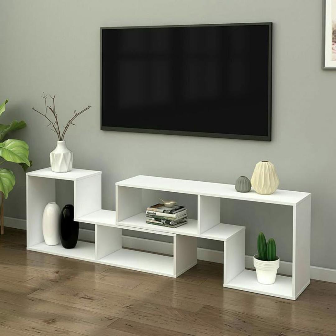 ​Modern Modular TV Stand & Wall Shelf Unit - Large 190cm Adjustable Entertainment Center - Multi-functional Display Rack & Media Console for Living Room Home Decor - Sleek Minimalist Storage Cabinet