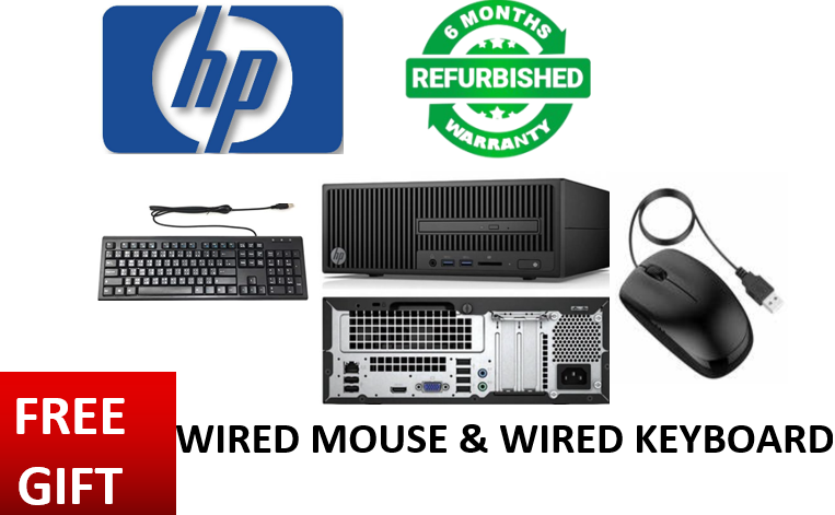 Refurbished HP 280 G2 - SFF - Core i7 7100 /3.9GHZ - RAM 8GB - HDD GB - HDD 500 GB Graphics 630 - Win 10 Pro 64- bit.