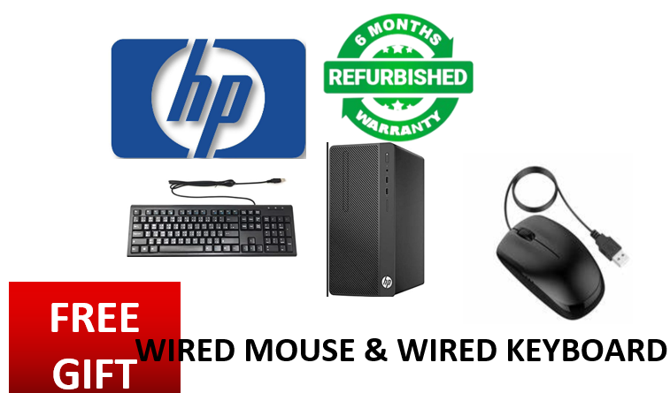 Refurbished HP 290 G1 Micro Tower Intel Core i3-7100 3.7 GHz / 4.1 GHz Turbo Six Core Processor, 8GB RAM, 500 HDD, DVD RW, Windows 10 Pro