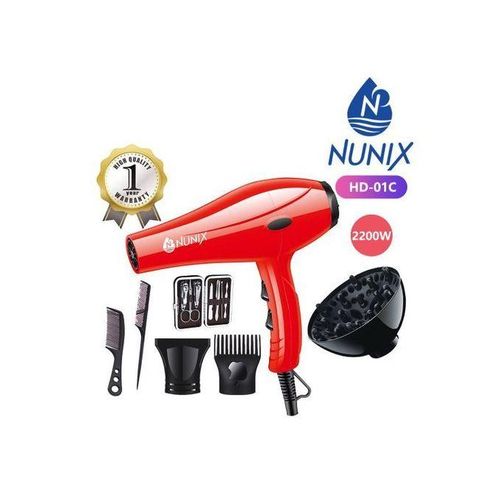 Nunix HD-01C 2200W Blow Dry Hair Dryer Professional Blowers Blow Dryer Low Noise Hot And Cold Wind Styling Tools