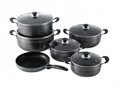 TC Heavy Duty Cooking Pots Sufurias- 14 Pieces Non-Stick Cookware Set