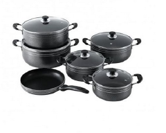 TC Heavy Duty Cooking Pots Sufurias- 14 Pieces Non-Stick Cookware Set