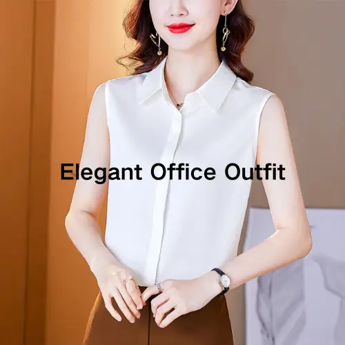 (5 Colors)Tshirts Women's Loose Fit Elegant Office T-shirts & Casual Wear-Figure-Flattering, S025