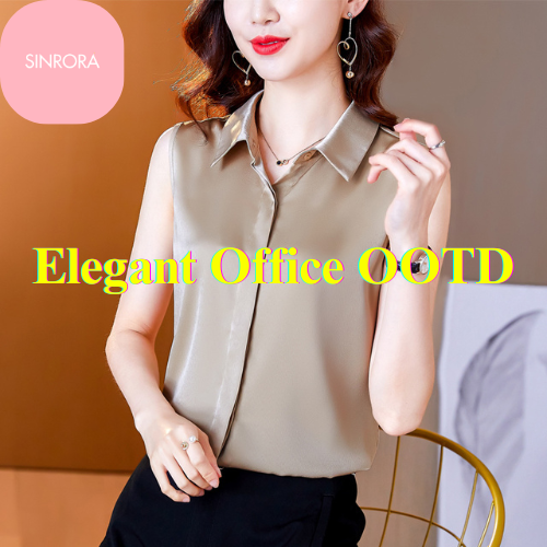 (5 Colors)Tshirts Women's Loose Fit Elegant Office T-shirts & Casual Wear-Figure-Flattering, S025