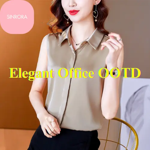 (5 Colors)Tshirts Women's Loose Fit Elegant Office T-shirts & Casual Wear-Figure-Flattering, S025