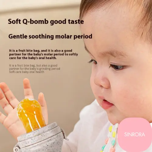 (EASY TO EAT)Baby Fruit Feeder Pacifier - Teething Relief, Fresh Food & Frozen Milk Popsicle Holder - Safe & Easy Feeding for Infants & Toddlers - [Color: Brown]