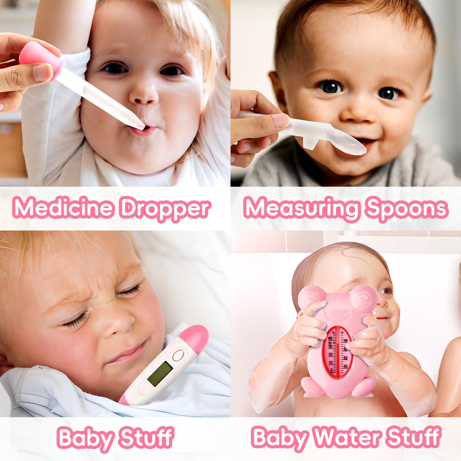 8-in-1 Baby Care Essentials Kit: Nail Clippers, Comb, Nasal Aspirator, EVA Bag for Newborns & Toddlers – Safe, Portable, and Non-Toxic Baby Grooming Set (Blue/Pink)