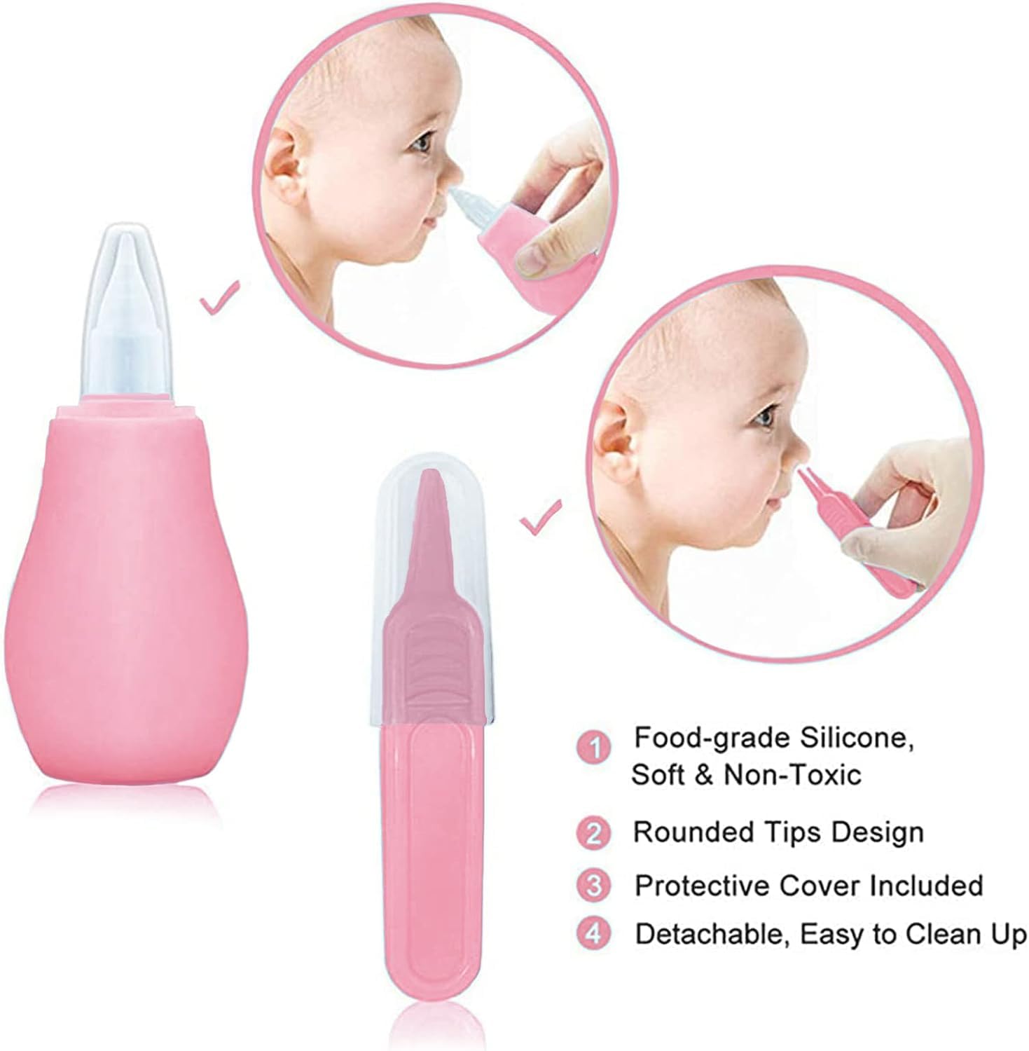 8-in-1 Baby Care Essentials Kit: Nail Clippers, Comb, Nasal Aspirator, EVA Bag for Newborns & Toddlers – Safe, Portable, and Non-Toxic Baby Grooming Set (Blue/Pink)
