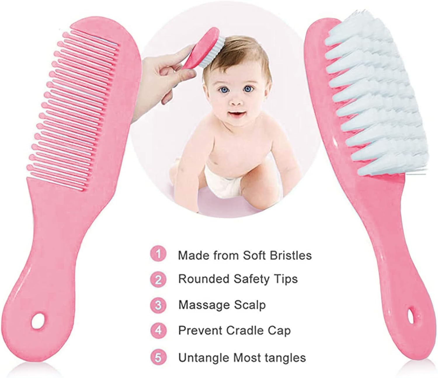 8-in-1 Baby Care Essentials Kit: Nail Clippers, Comb, Nasal Aspirator, EVA Bag for Newborns & Toddlers – Safe, Portable, and Non-Toxic Baby Grooming Set (Blue/Pink)