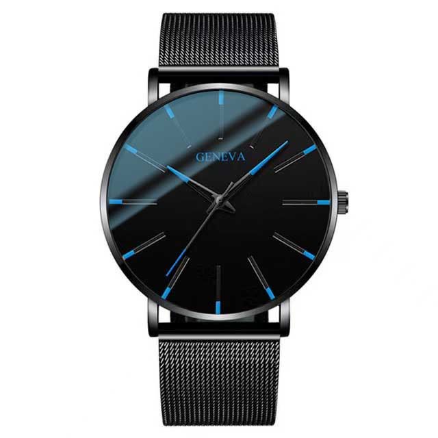 Fashionable New Geneva Men's Watches Couples Men's Watches Simple Casual Mesh Strap Quartz Watches Sports Watches Luminous Watches