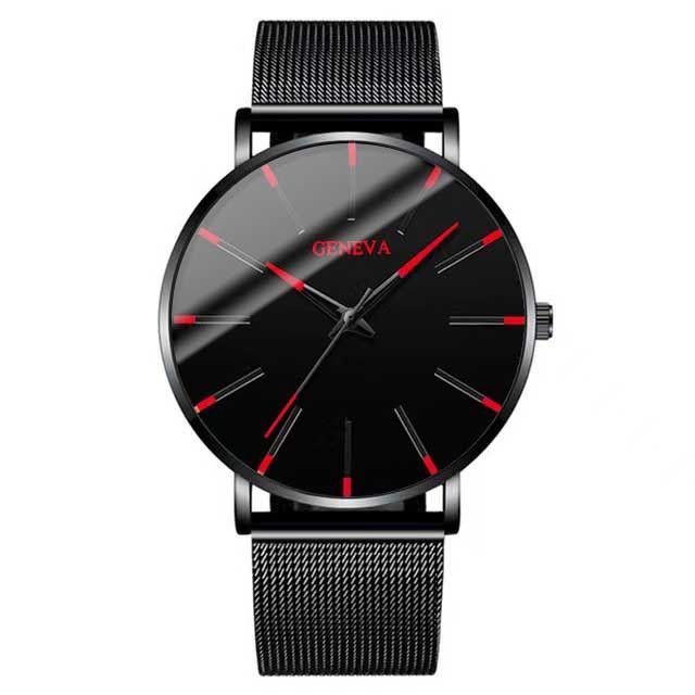 Fashionable New Geneva Men's Watches Couples Men's Watches Simple Casual Mesh Strap Quartz Watches Sports Watches Luminous Watches
