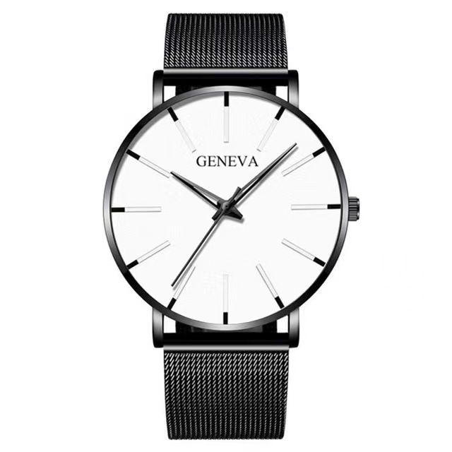 Fashionable New Geneva Men's Watches Couples Men's Watches Simple Casual Mesh Strap Quartz Watches Sports Watches Luminous Watches