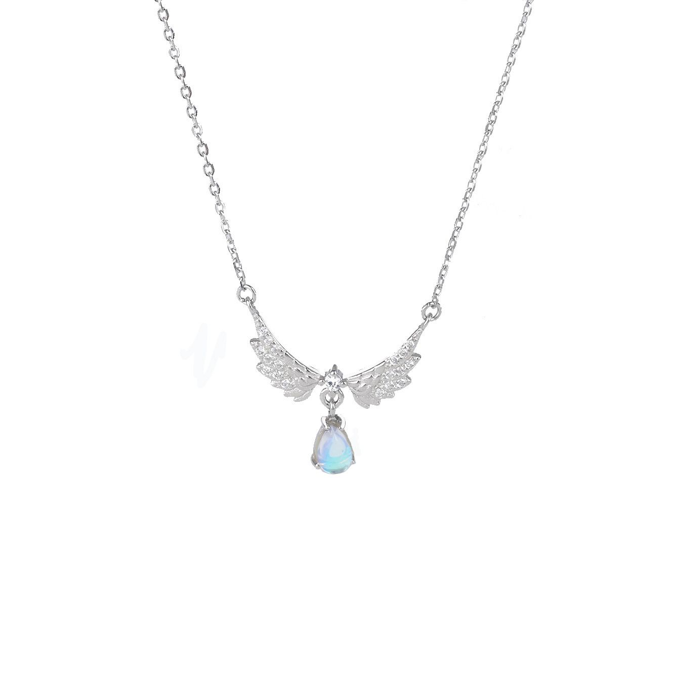 Moonlight Angel Wings Niche Design Necklace Luxury Niche Fading Light Luxury Premium Collarbone Simple Ins Gift