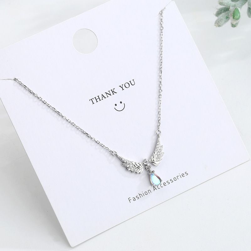 Moonlight Angel Wings Niche Design Necklace Luxury Niche Fading Light Luxury Premium Collarbone Simple Ins Gift