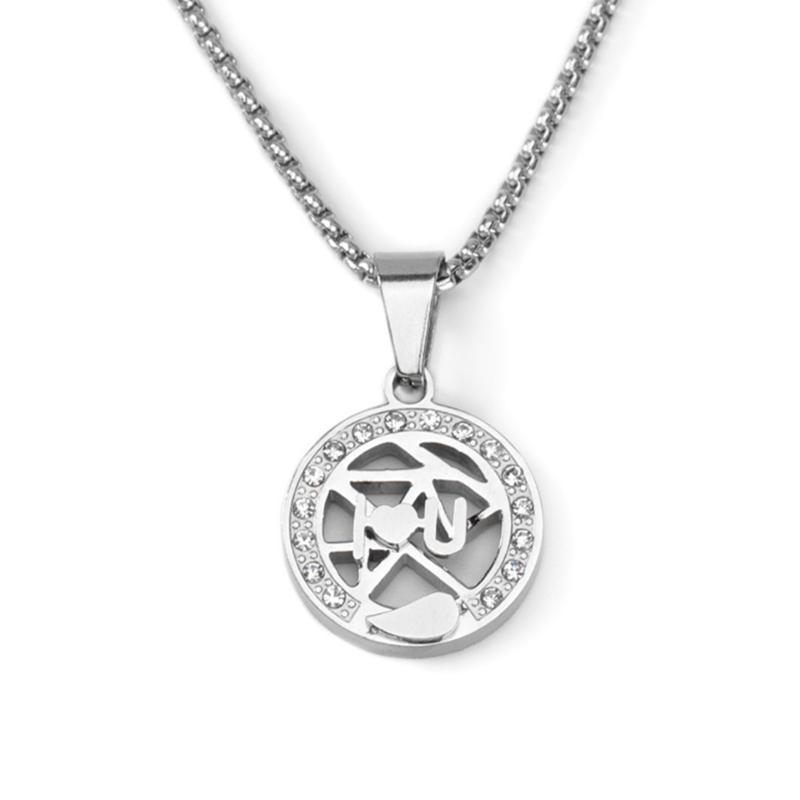 Letters, hearts, stitching, sun, moon, cut-out pendants, couples, titanium steel necklaces, men's tide ins, sweatshirt chains, accessories, women