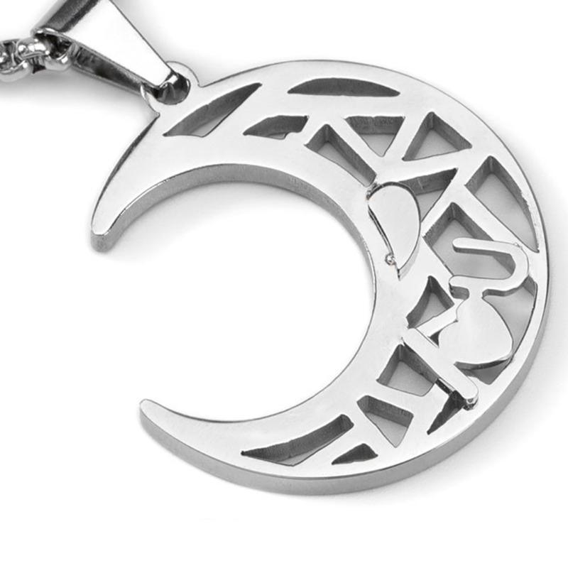 Letters, hearts, stitching, sun, moon, cut-out pendants, couples, titanium steel necklaces, men's tide ins, sweatshirt chains, accessories, women