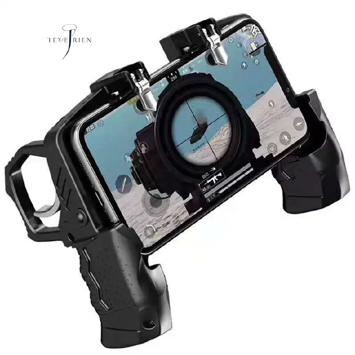New Six-Finger Chicken Artifact K21 Gamepad W10 AK66 Multifunctional Phone PUBG+Free Fire Gamepad Handle