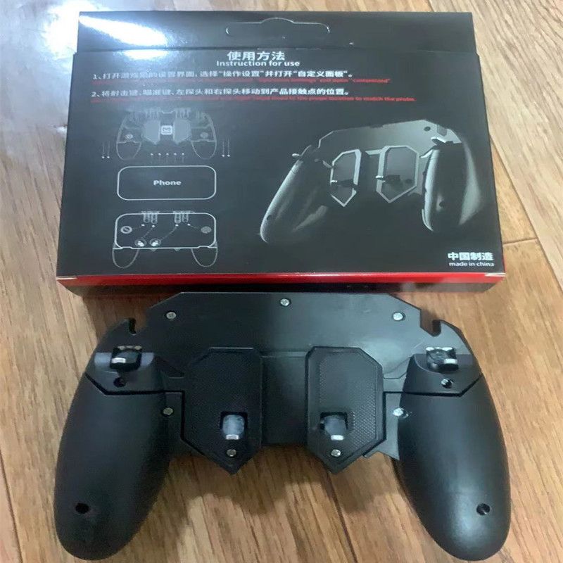 New Six-Finger Chicken Artifact K21 Gamepad W10 AK66 Multifunctional Phone PUBG+Free Fire Gamepad Handle