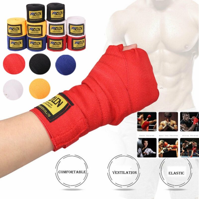 Men's and Women's Sports Combat Hand Wrap Muay Thai Fighting Fight Hand Wrap Martial Arts Boxing Thai Hand Tie Sports Handguard Boxing Straps Accessories