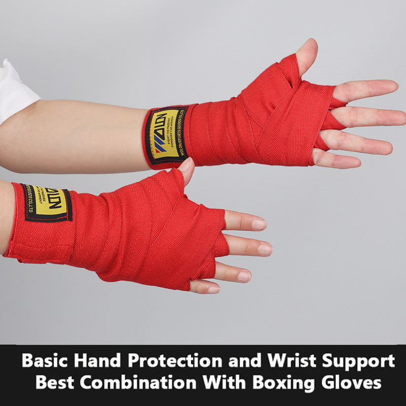 Men's and Women's Sports Combat Hand Wrap Muay Thai Fighting Fight Hand Wrap Martial Arts Boxing Thai Hand Tie Sports Handguard Boxing Straps Accessories