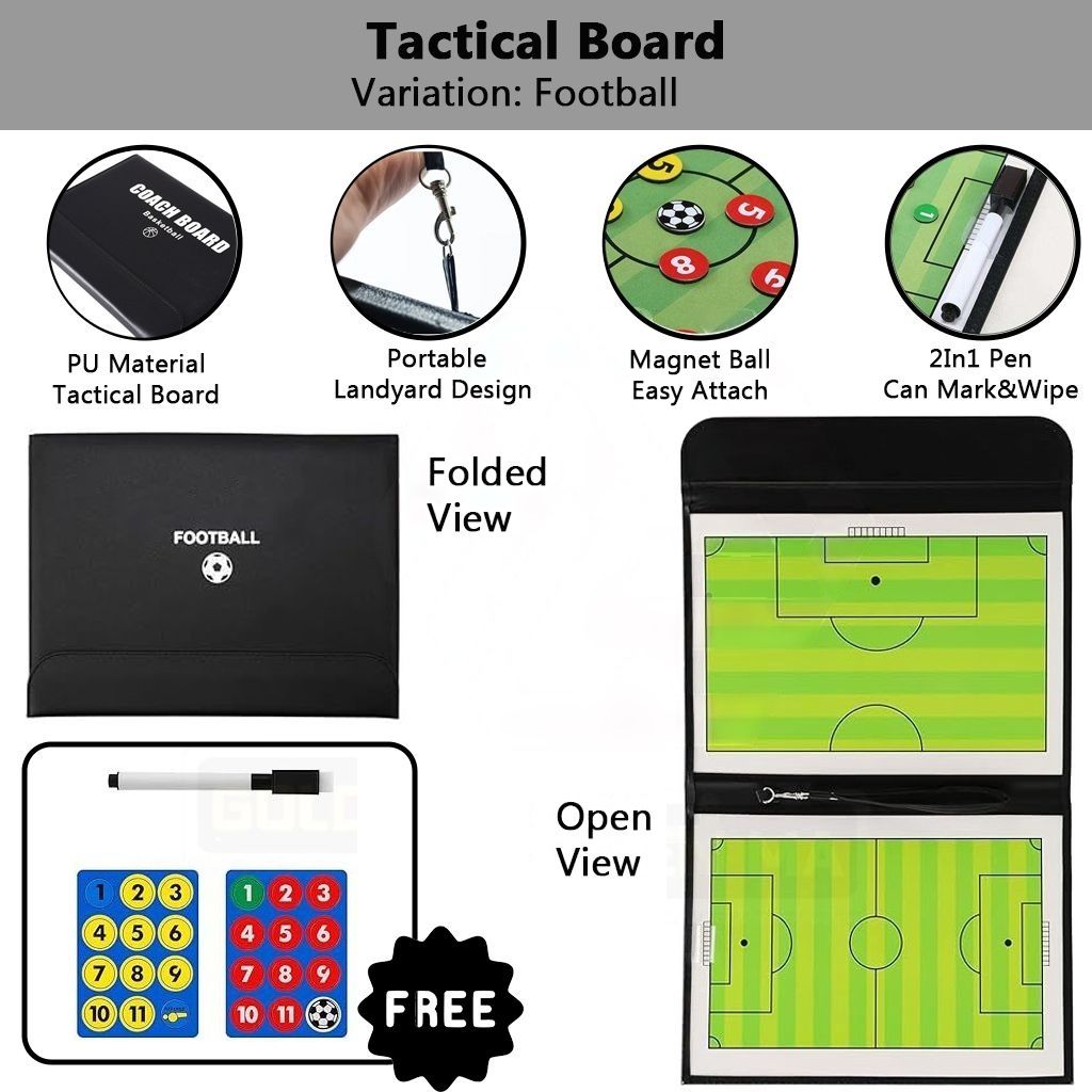 Football Tactical Board/Basketball Tactical Coaching Training Board Magnetic Board