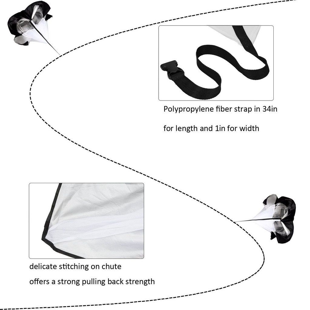 Parachute Soccer Trainer, Parachute Parachute, Running Explosive Training, Strength Speed Parachute, Parachute, Parach