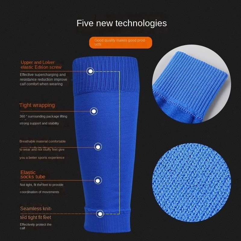 Pressure Soccer Sock Cover Adult Shin Guard Plate Leg Cover Kids Sports Leg Socks Sweat Absorbent Calf Sock Cover