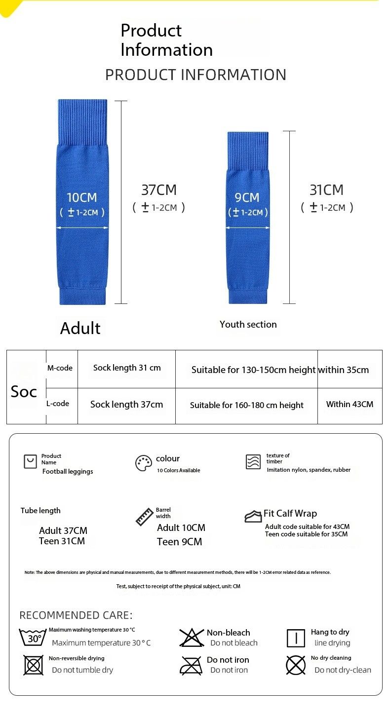 Pressure Soccer Sock Cover Adult Shin Guard Plate Leg Cover Kids Sports Leg Socks Sweat Absorbent Calf Sock Cover