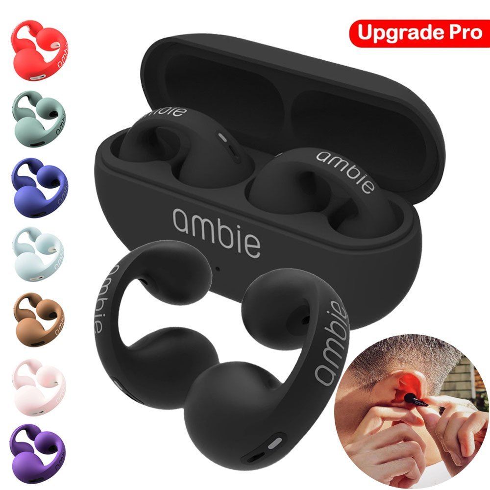 Ambie Sound Earcuffs Wireless Earphones Bluetooth Earring Headphones TWS IPX5 Sport Earbuds With Mic