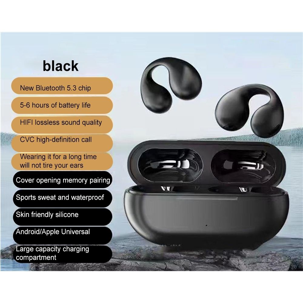 Ambie Sound Earcuffs Wireless Earphones Bluetooth Earring Headphones TWS IPX5 Sport Earbuds With Mic