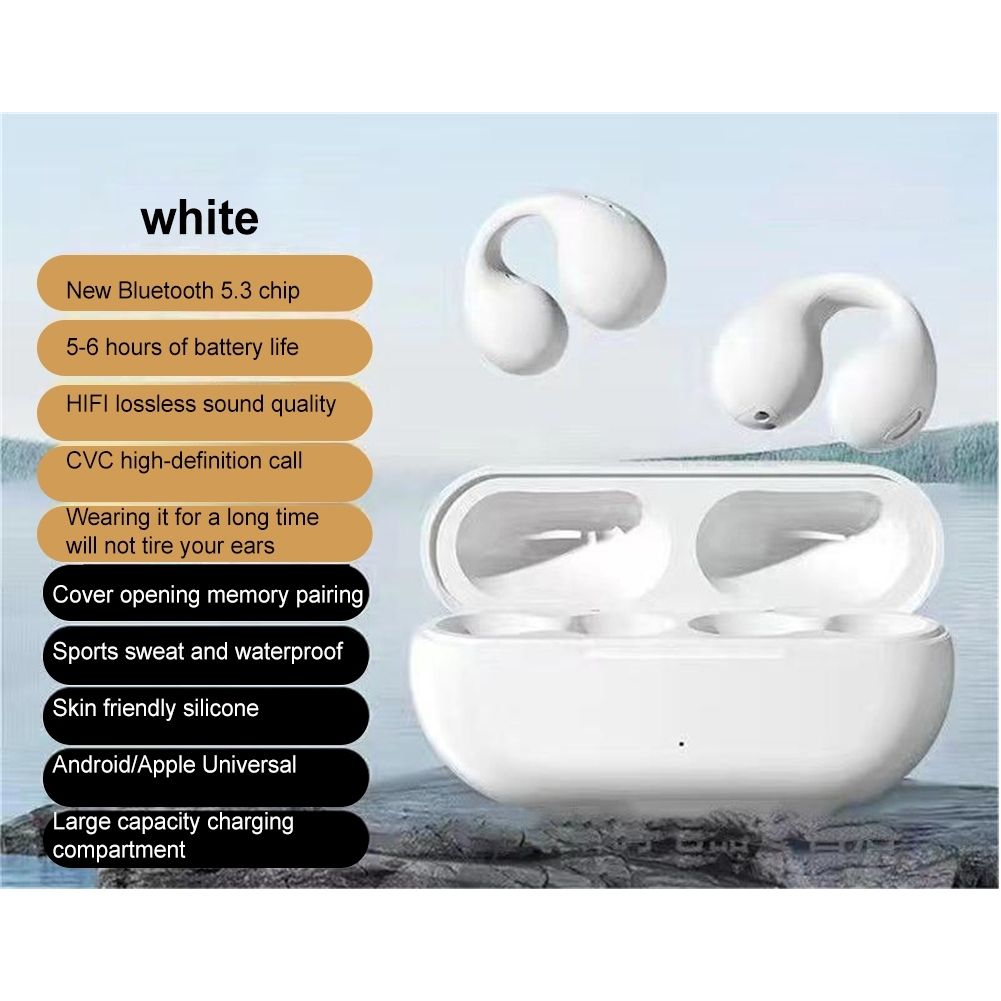 Ambie Sound Earcuffs Wireless Earphones Bluetooth Earring Headphones TWS IPX5 Sport Earbuds With Mic