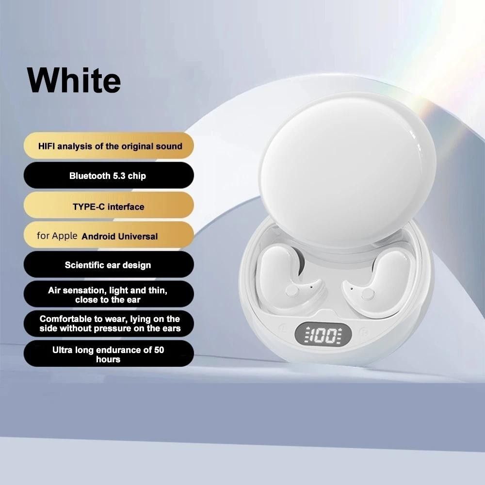 Y36 sleeping Earbuds Bluetooth 5.3 Invisible Sleep Wireless Earphone TWS Bluetooth 5.3 Headphones Hidden Earbuds IPX5 Waterproof Noise Reduction Sports Headset